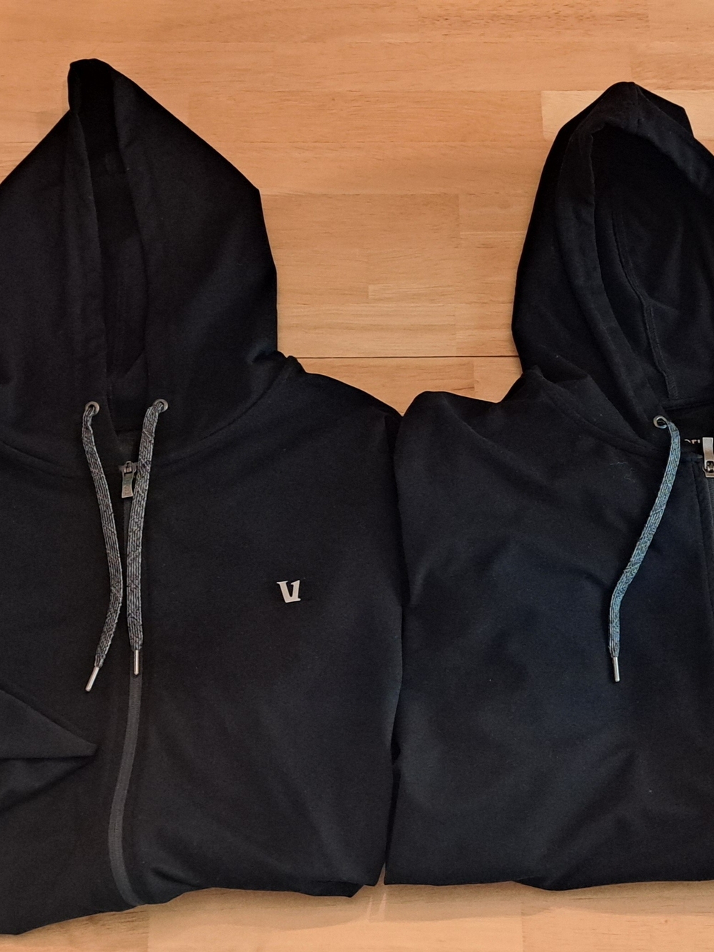Vuori Black Hooded Zip Windbreaker Jacket